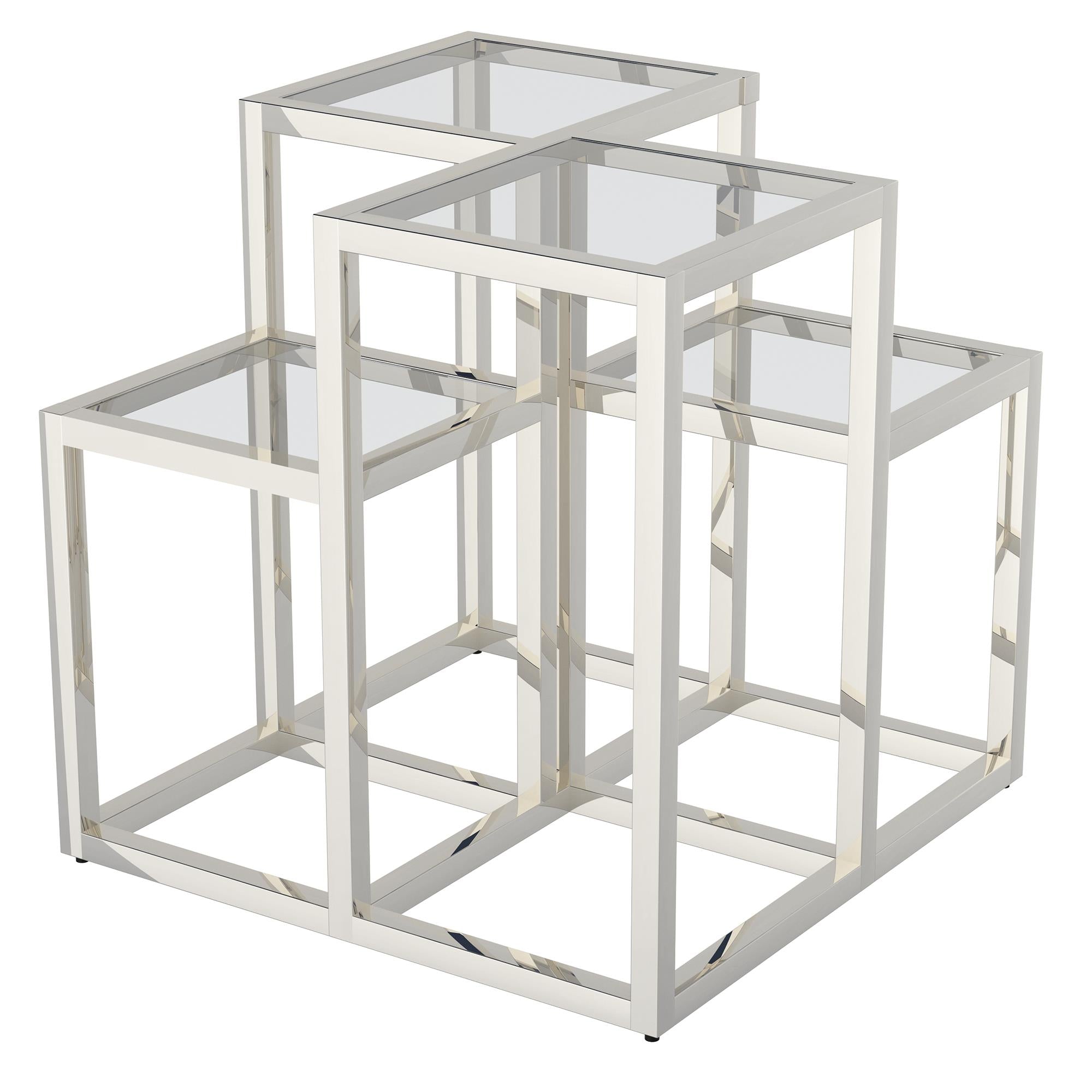  !nspire Casini 501-632CH Accent Table - Silver IMAGE 1