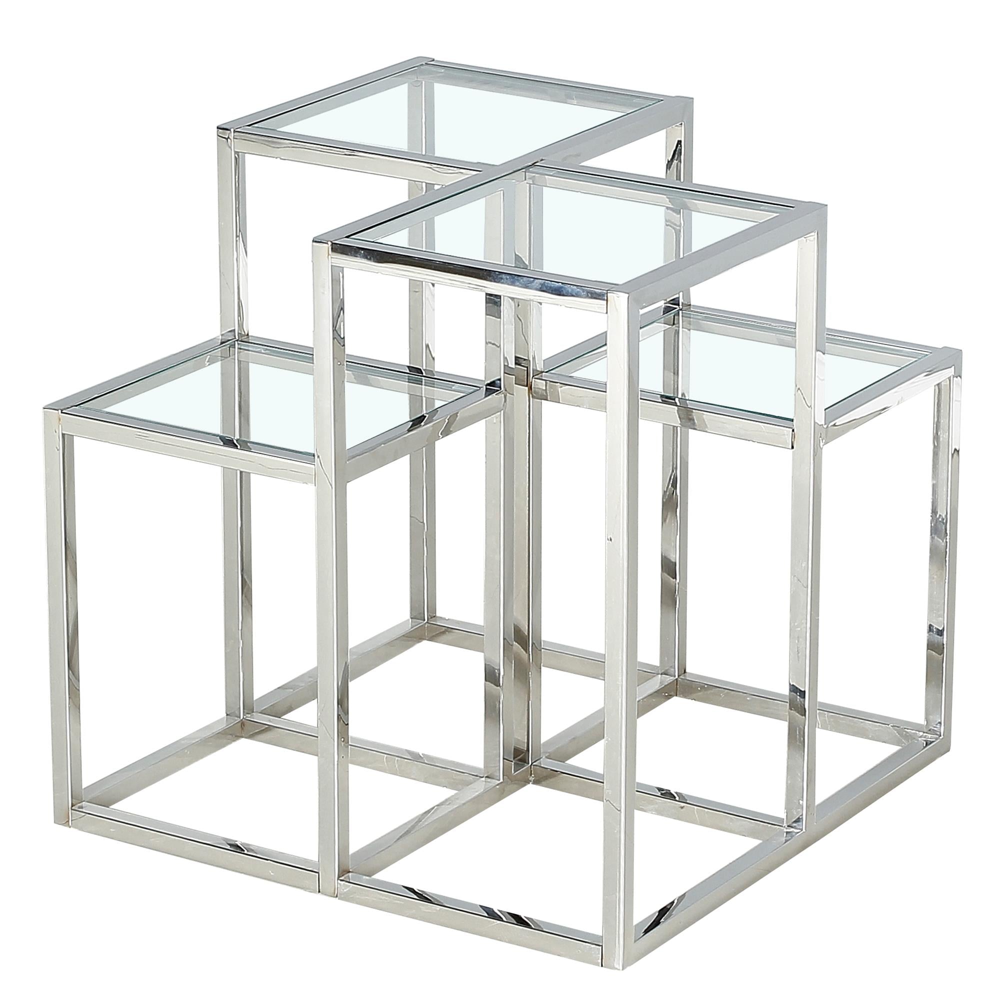  !nspire Casini 501-632CH Accent Table - Silver IMAGE 5