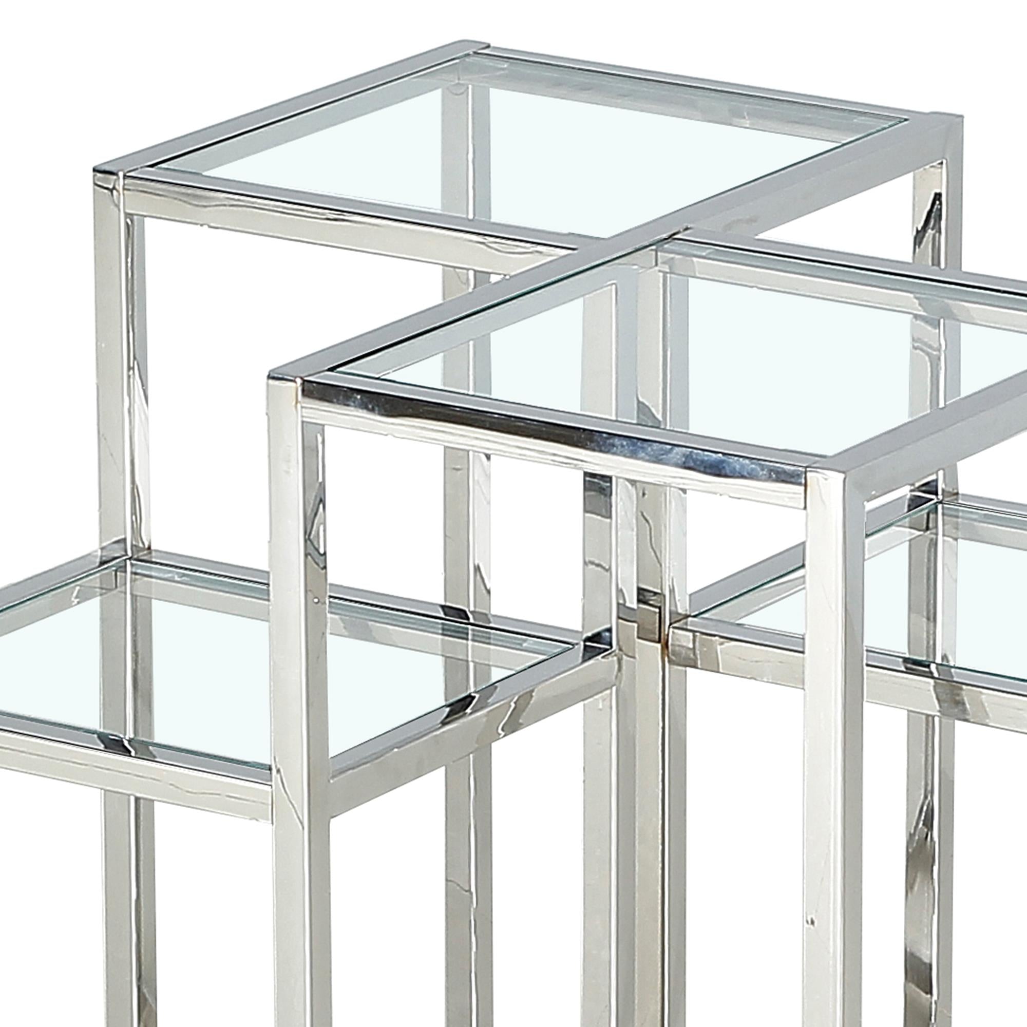  !nspire Casini 501-632CH Accent Table - Silver IMAGE 6