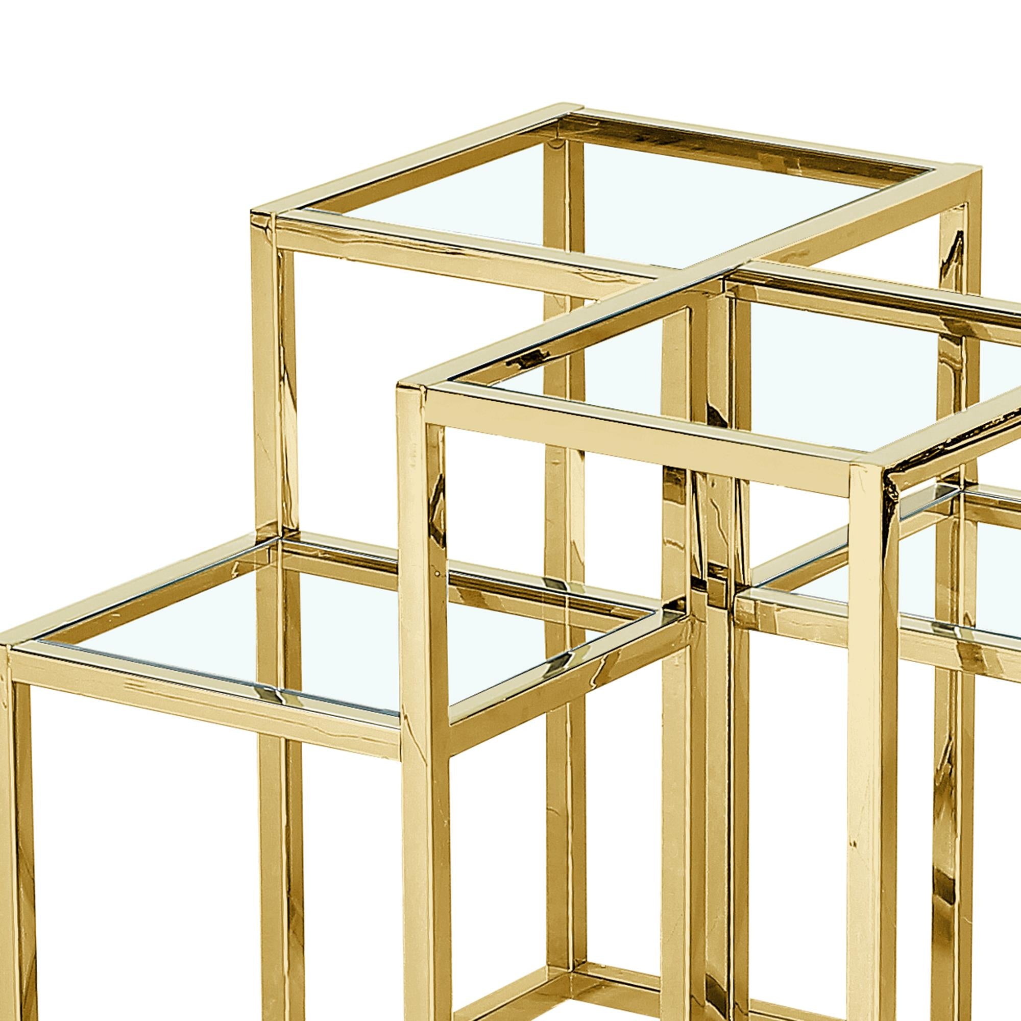  !nspire Casini 501-632GL Accent Table - Gold IMAGE 6