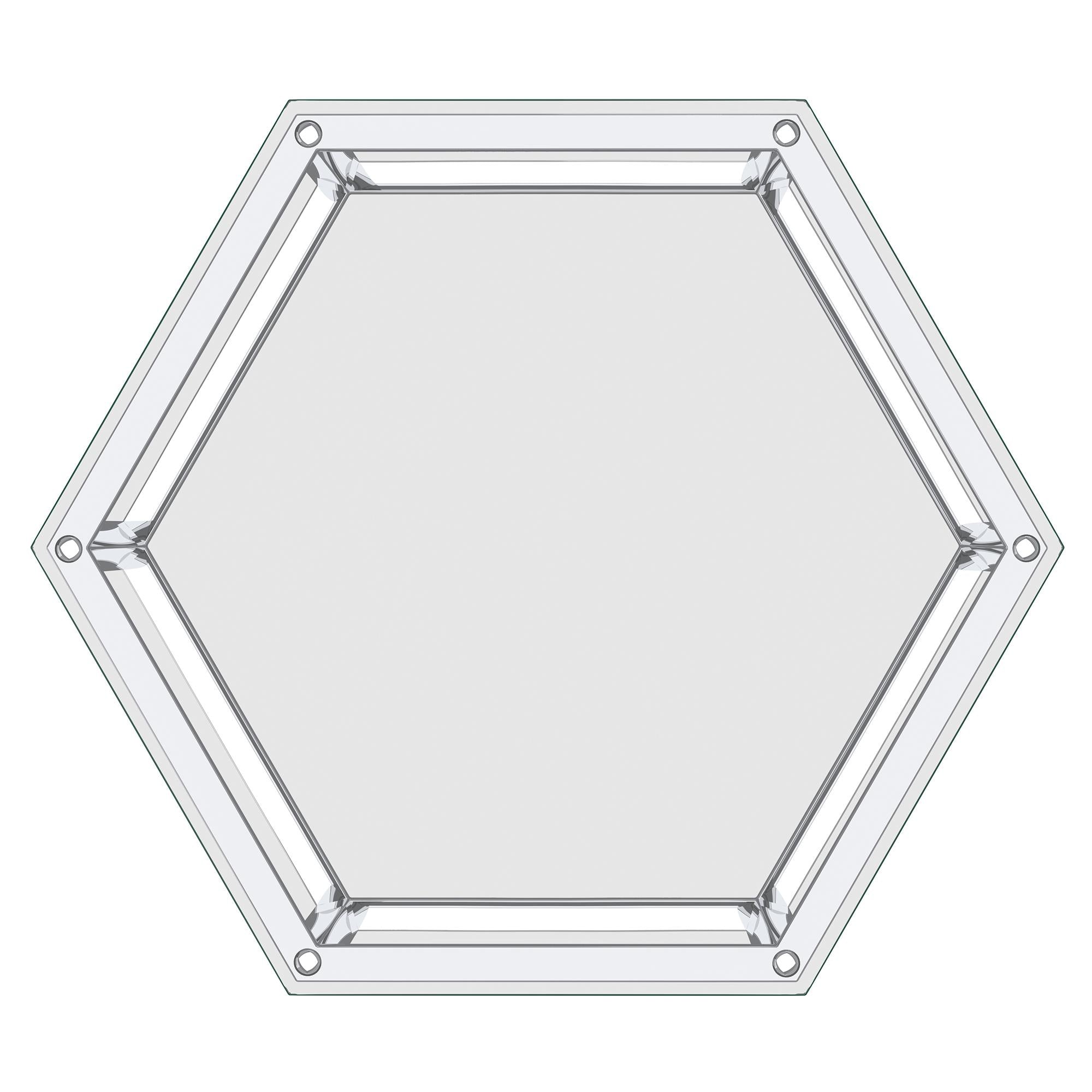  !nspire Fleur 501-635CH Accent Table - Silver IMAGE 4