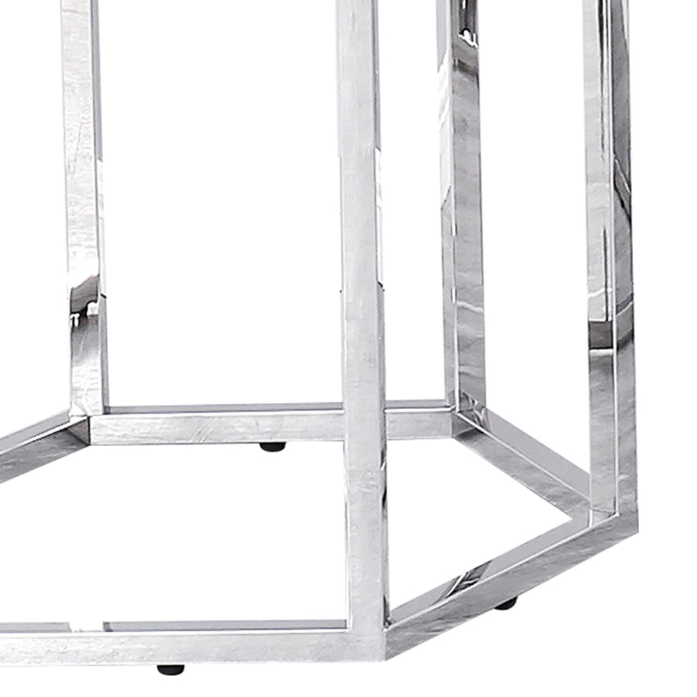  !nspire Fleur 501-635CH Accent Table - Silver IMAGE 7