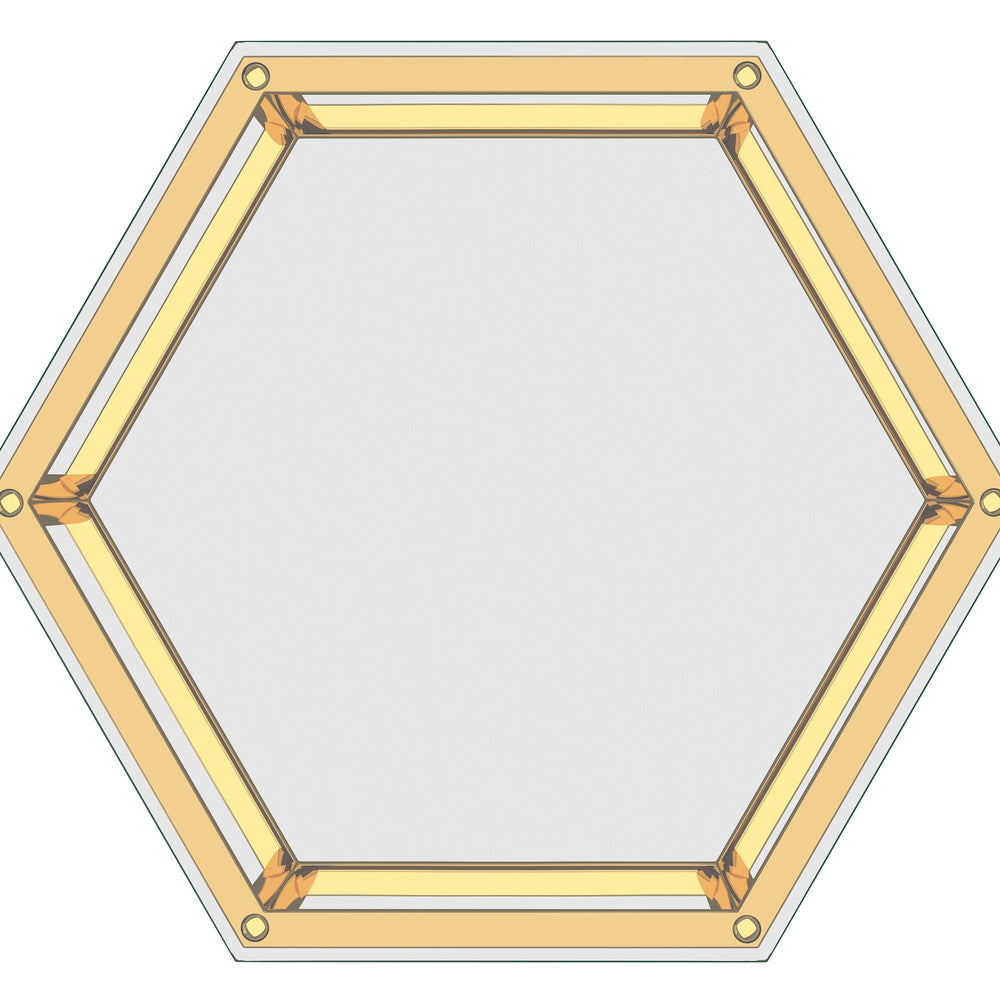  !nspire Fleur 501-635GL Accent Table - Gold IMAGE 4