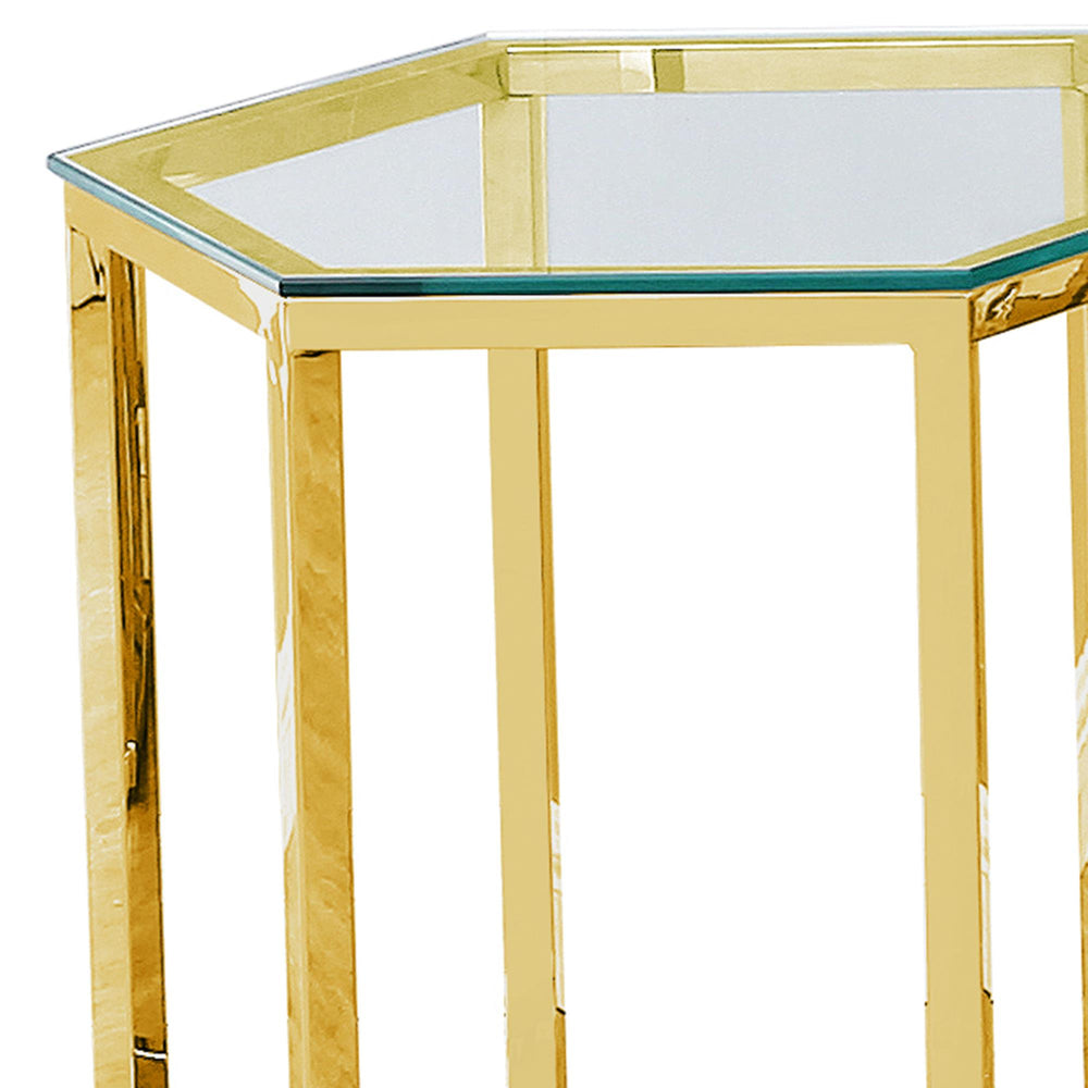  !nspire Fleur 501-635GL Accent Table - Gold IMAGE 6