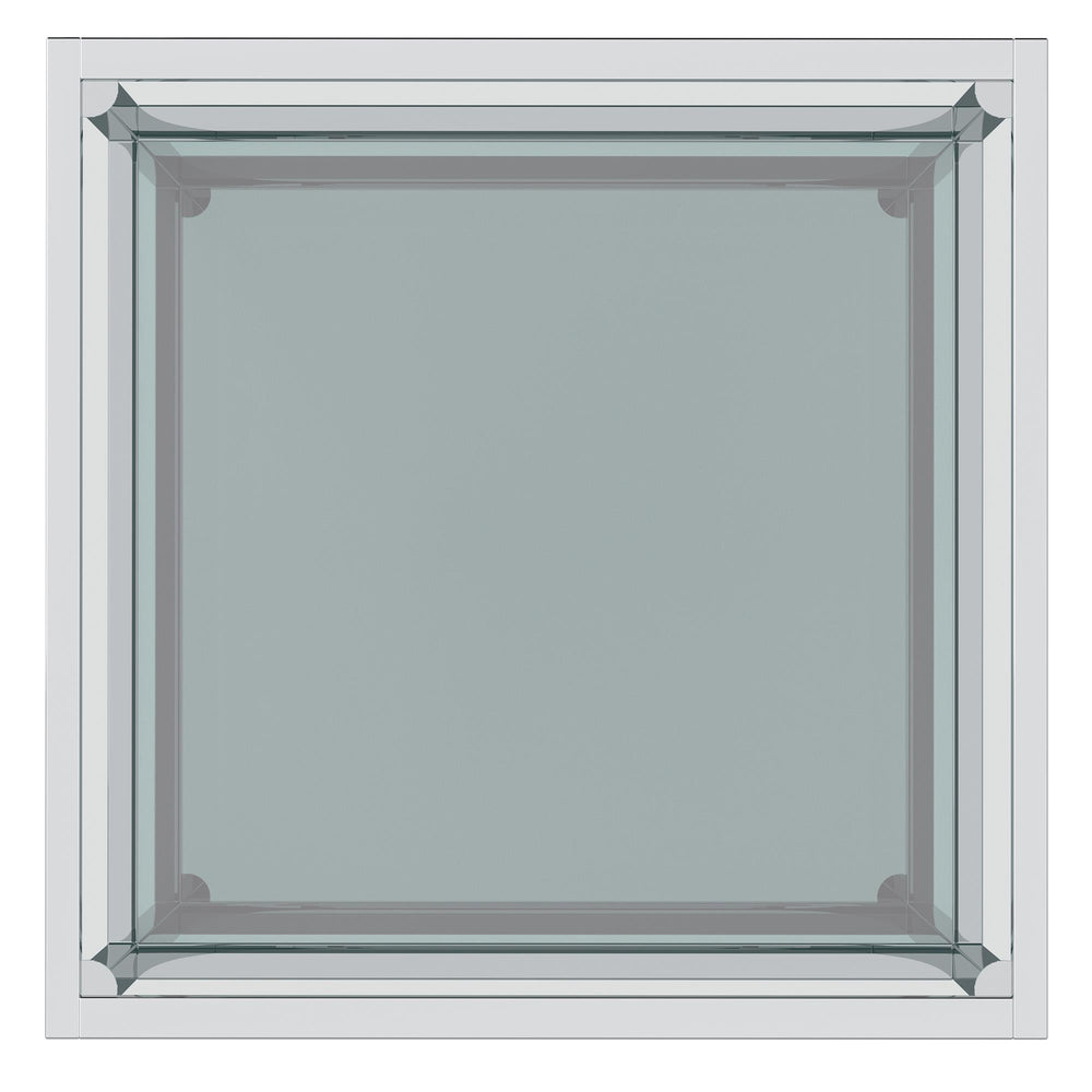  !nspire Casini 301-632CH_L Large Square Coffee Table - Silver IMAGE 4