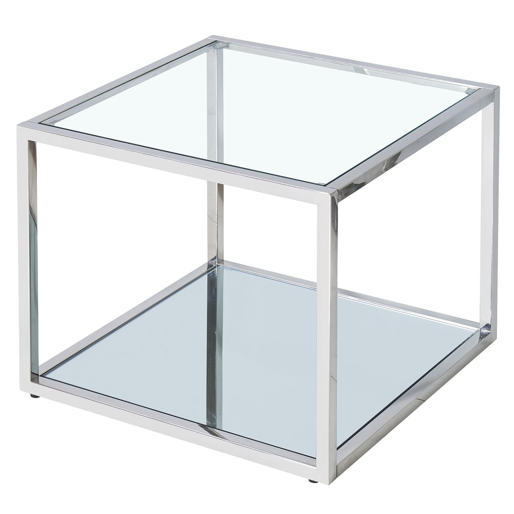 !nspire Casini 301-632CH_L Large Square Coffee Table - Silver IMAGE 5