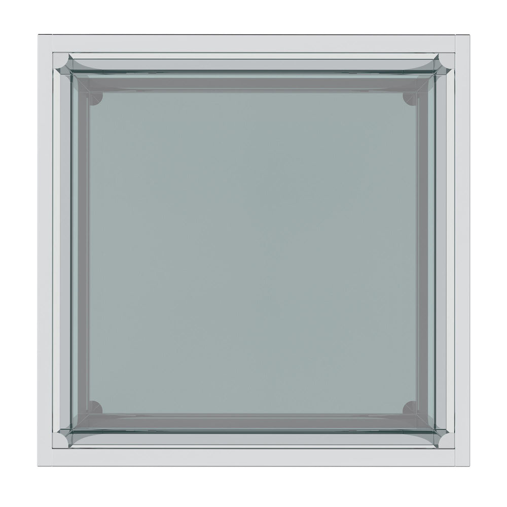  !nspire Casini 301-632CH_S Small Square Coffee Table - Silver IMAGE 4