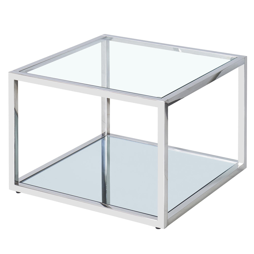  !nspire Casini 301-632CH_S Small Square Coffee Table - Silver IMAGE 5