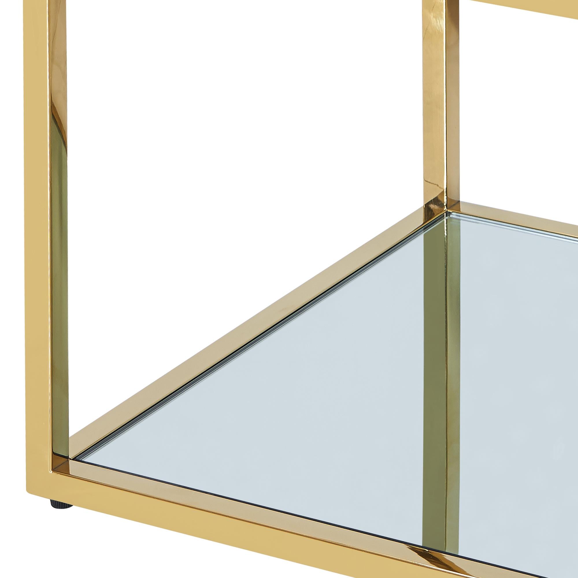  !nspire Casini 301-632GL_L Large Square Coffee Table - Gold IMAGE 6