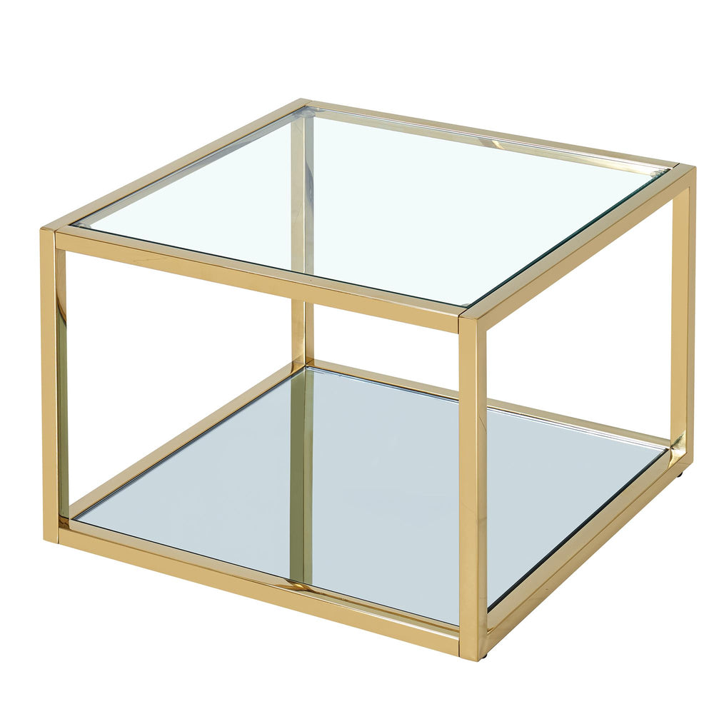  !nspire Casini 301-632GL_S Small Square Coffee Table - Gold IMAGE 5