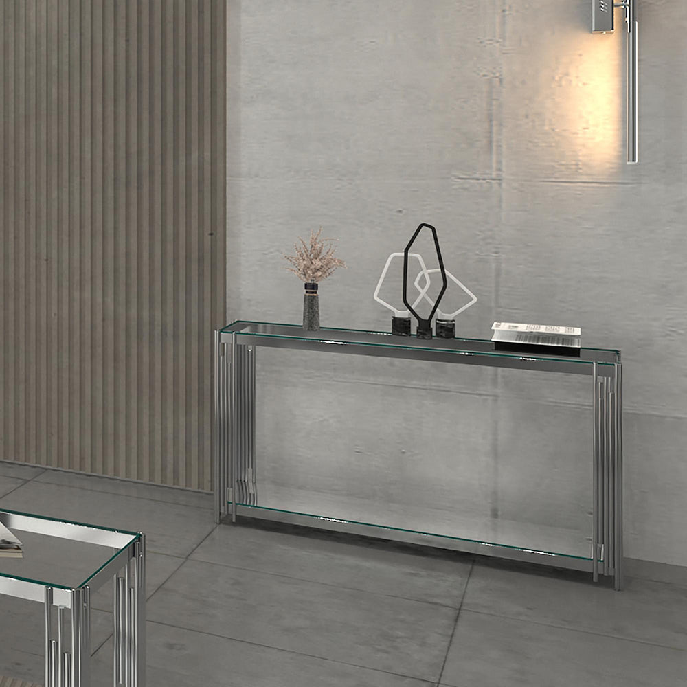  !nspire Estrel 502-630CH Console Table - Silver IMAGE 2