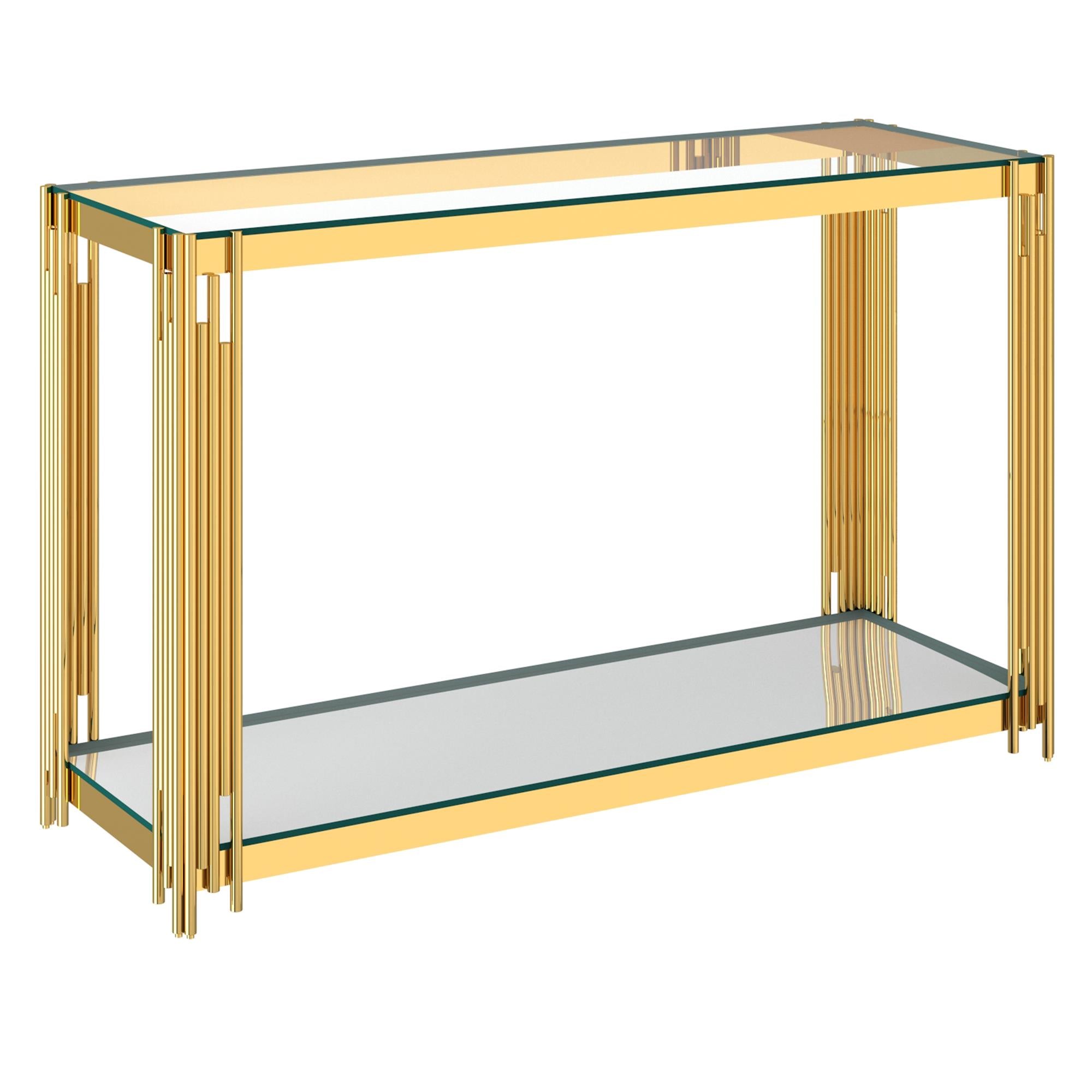  !nspire Estrel 502-630GL Console Table - Gold IMAGE 1