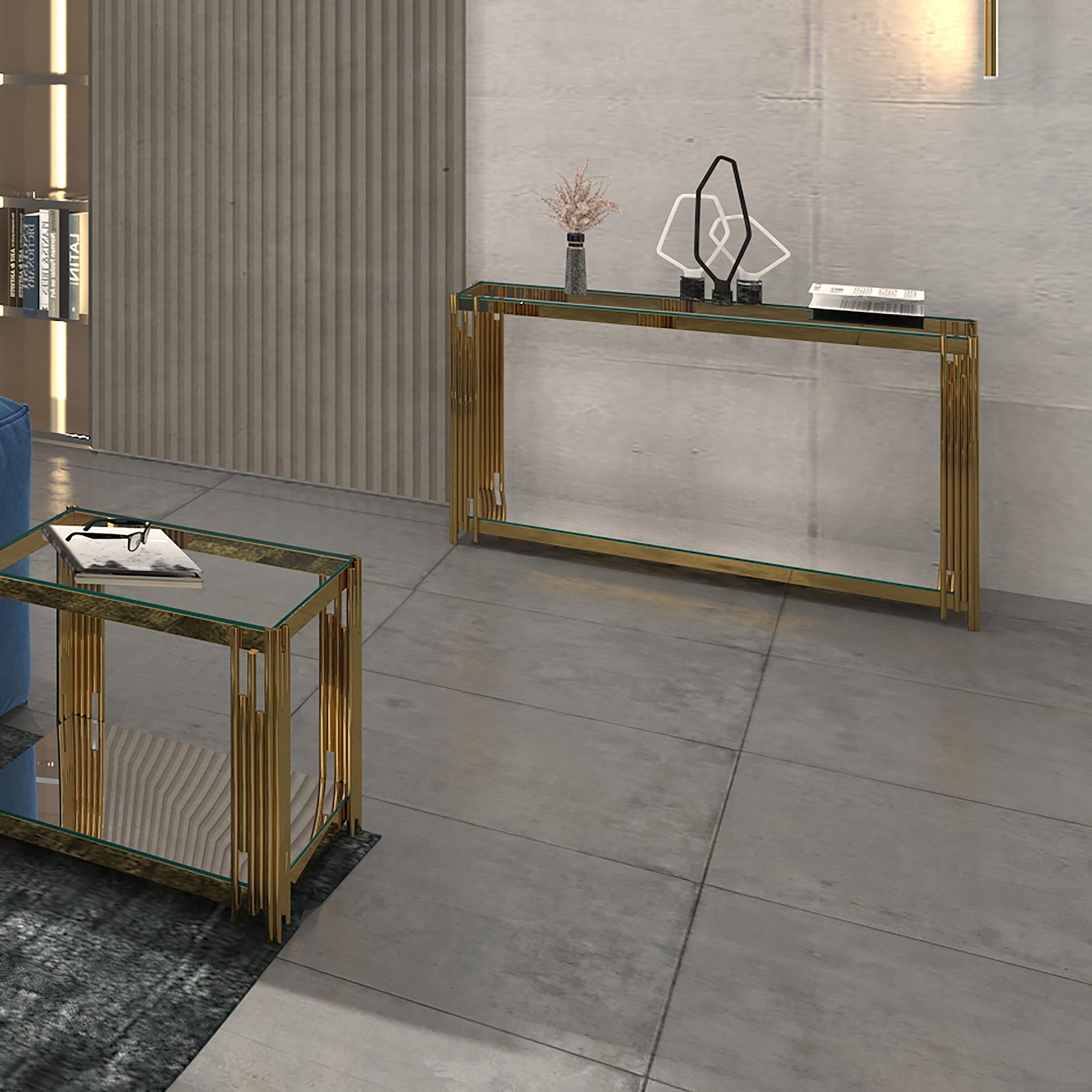  !nspire Estrel 502-630GL Console Table - Gold IMAGE 2