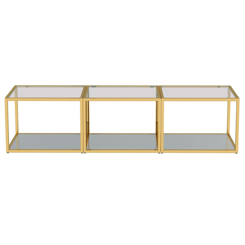  !nspire Casini 303-632GL_S 3 pc Small Coffee Table Set - Gold IMAGE 3