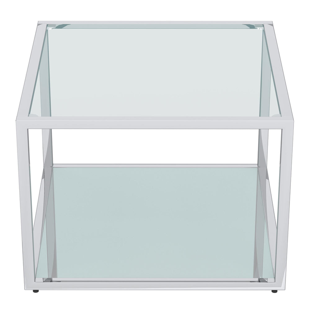  !nspire Casini 303-632CH_S 3 pc Small Coffee Table Set - Silver IMAGE 5