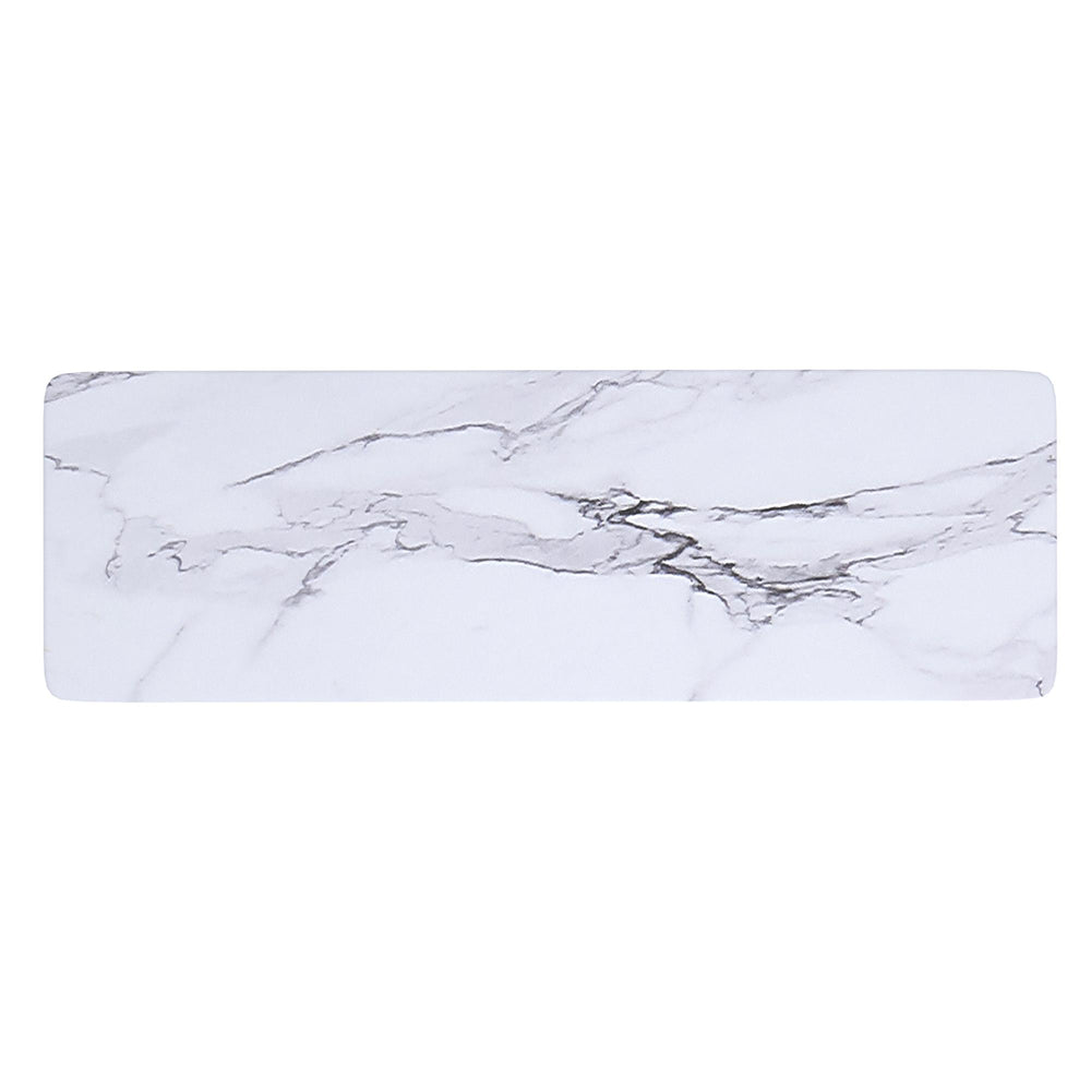  !nspire Emery 502-294WT 2-Tier Console Table - White Faux Marble IMAGE 6