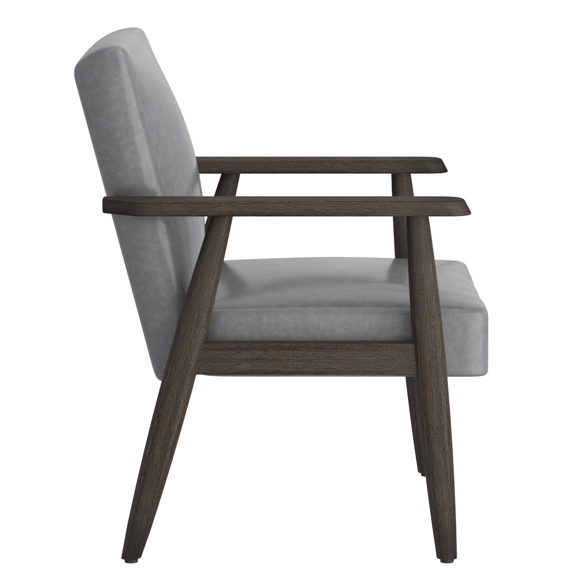  Worldwide Home Furnishings Wilder 403-589GY Accent Chair - Grey and Weathered Brown IMAGE 4