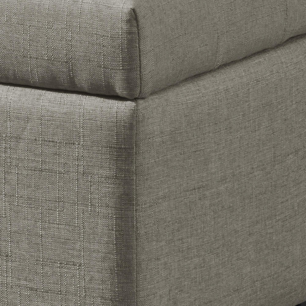  Worldwide Home Furnishings Harper 402-503LG Rectangular Storage Ottoman Bench - Light Grey IMAGE 4