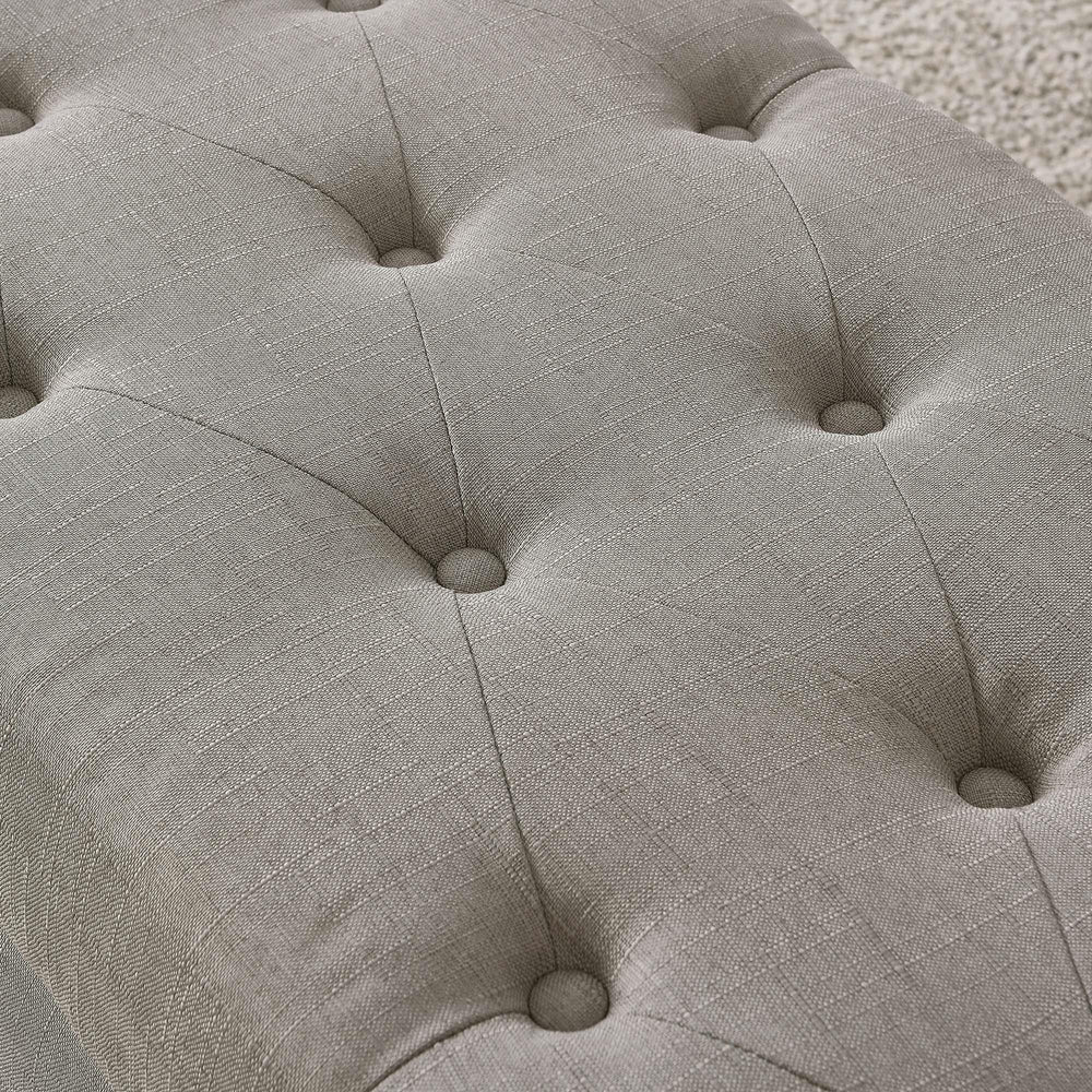  Worldwide Home Furnishings Harper 402-503LG Rectangular Storage Ottoman Bench - Light Grey IMAGE 6