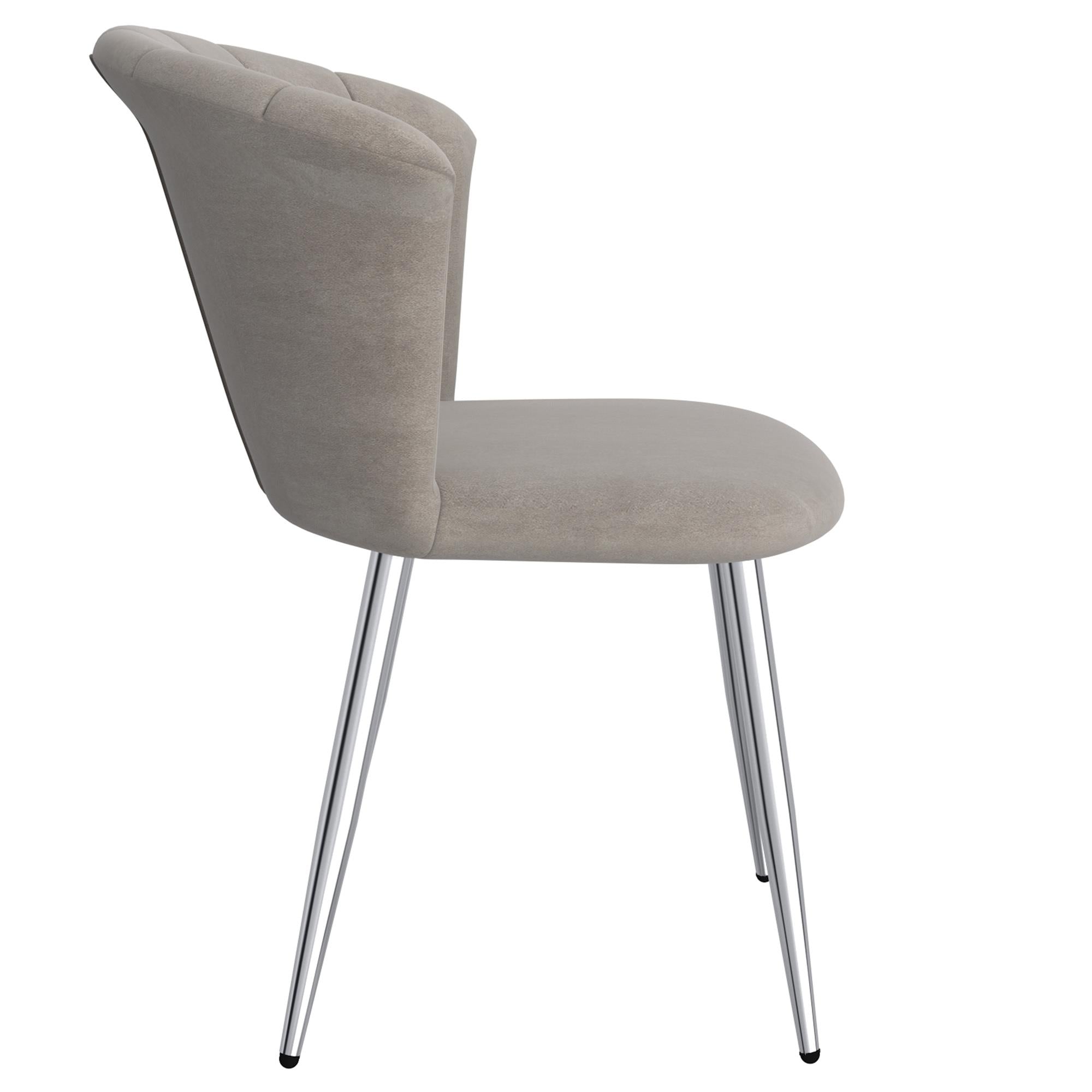  !nspire Orchid 202-651GY_CH Dining Chair - Grey and Chrome IMAGE 4