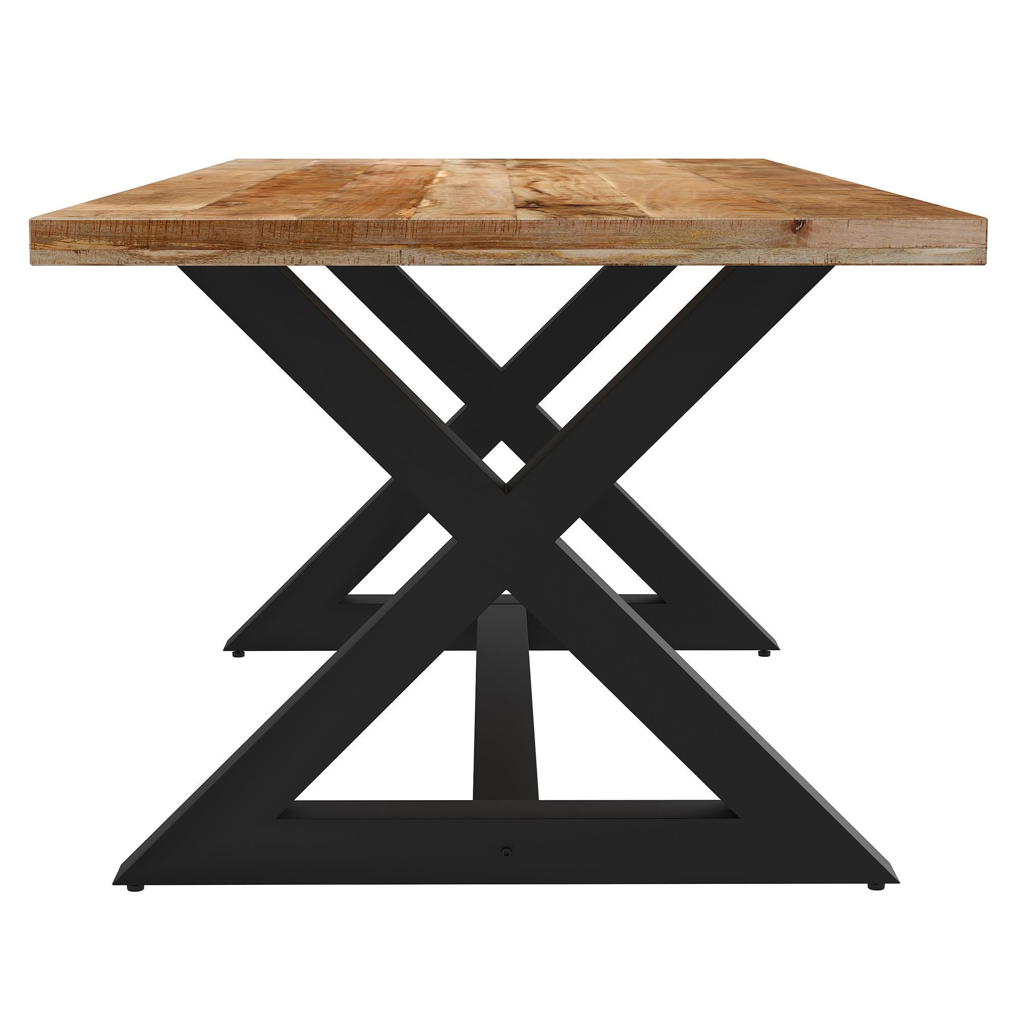  !nspire Zax 201-147NAT_BK Rectangular Dining Table - Natural and Black IMAGE 3