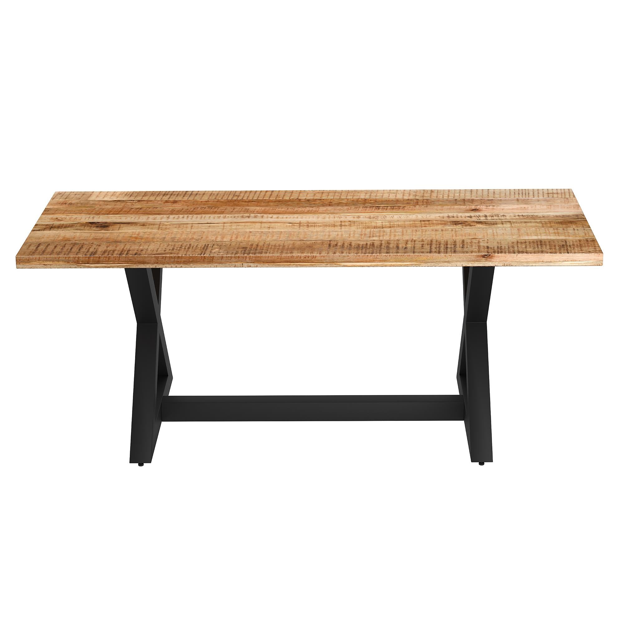  !nspire Zax 201-147NAT_BK Rectangular Dining Table - Natural and Black IMAGE 4