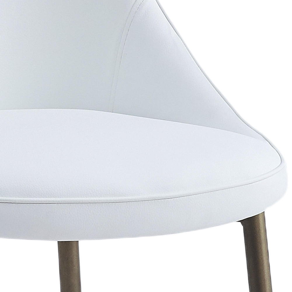  !nspire Cleo 202-636WT Dining Chair - White and Aged Gold IMAGE 6