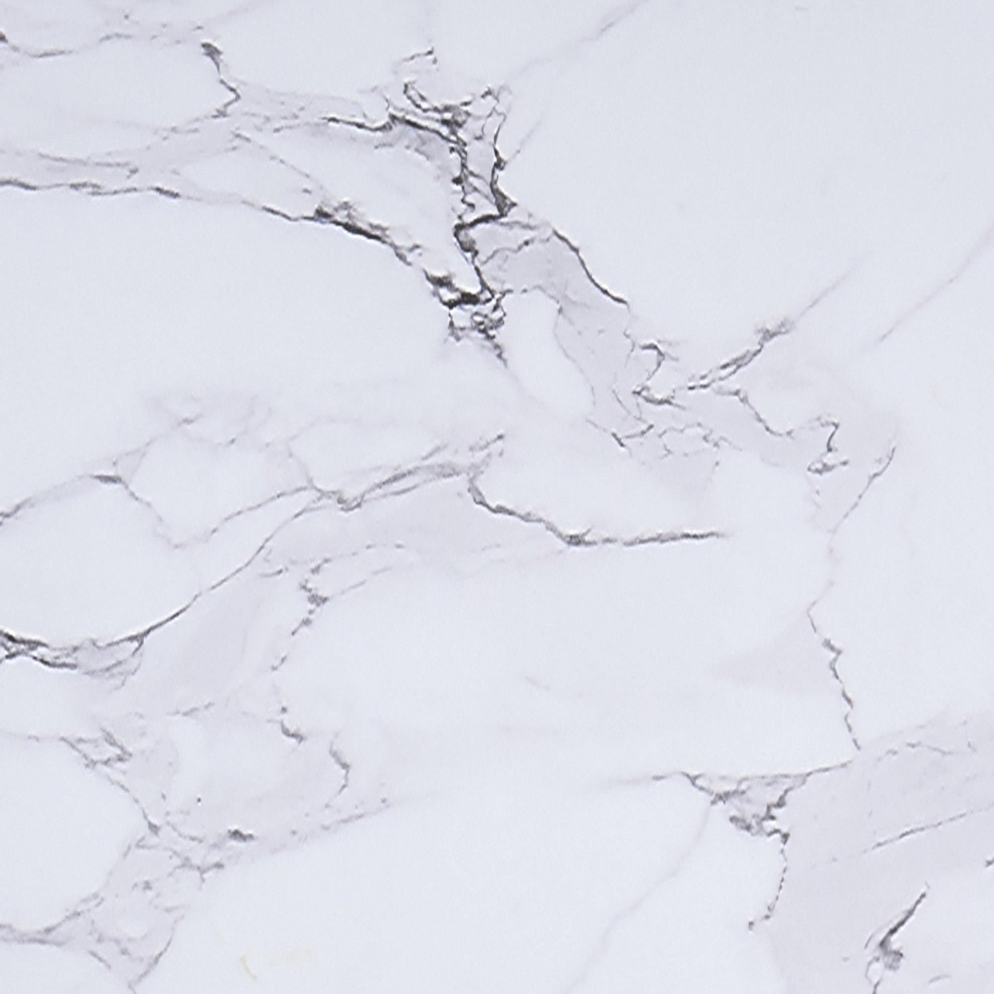  !nspire Zilo 201-671BK_S 40" Round Dining Table - White Faux Marble and Black IMAGE 4