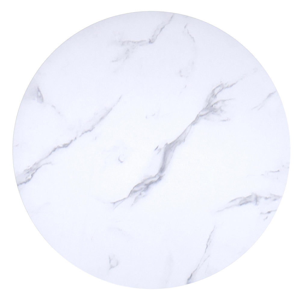  !nspire Zilo 201-671BK_S 40" Round Dining Table - White Faux Marble and Black IMAGE 5