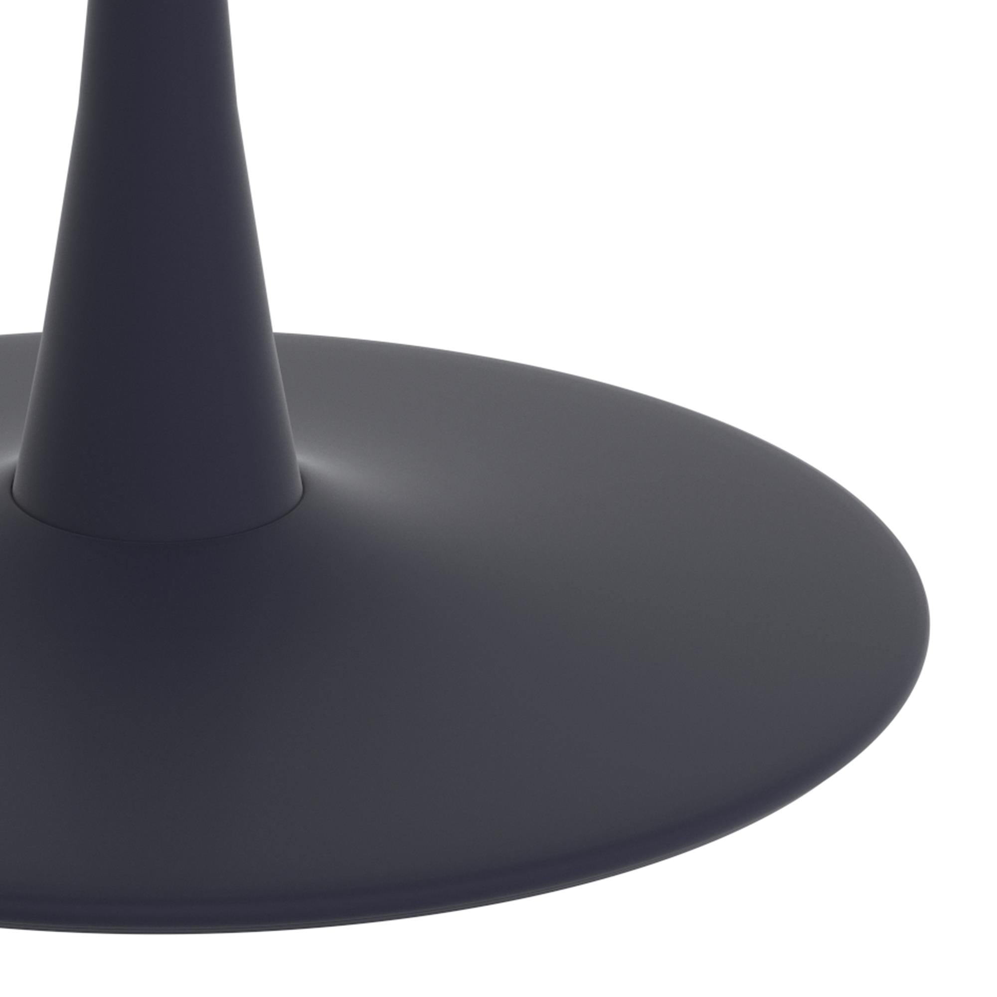  !nspire Zilo 201-671BK_L 48" Round Dining Table - White Faux Marble and Black IMAGE 6