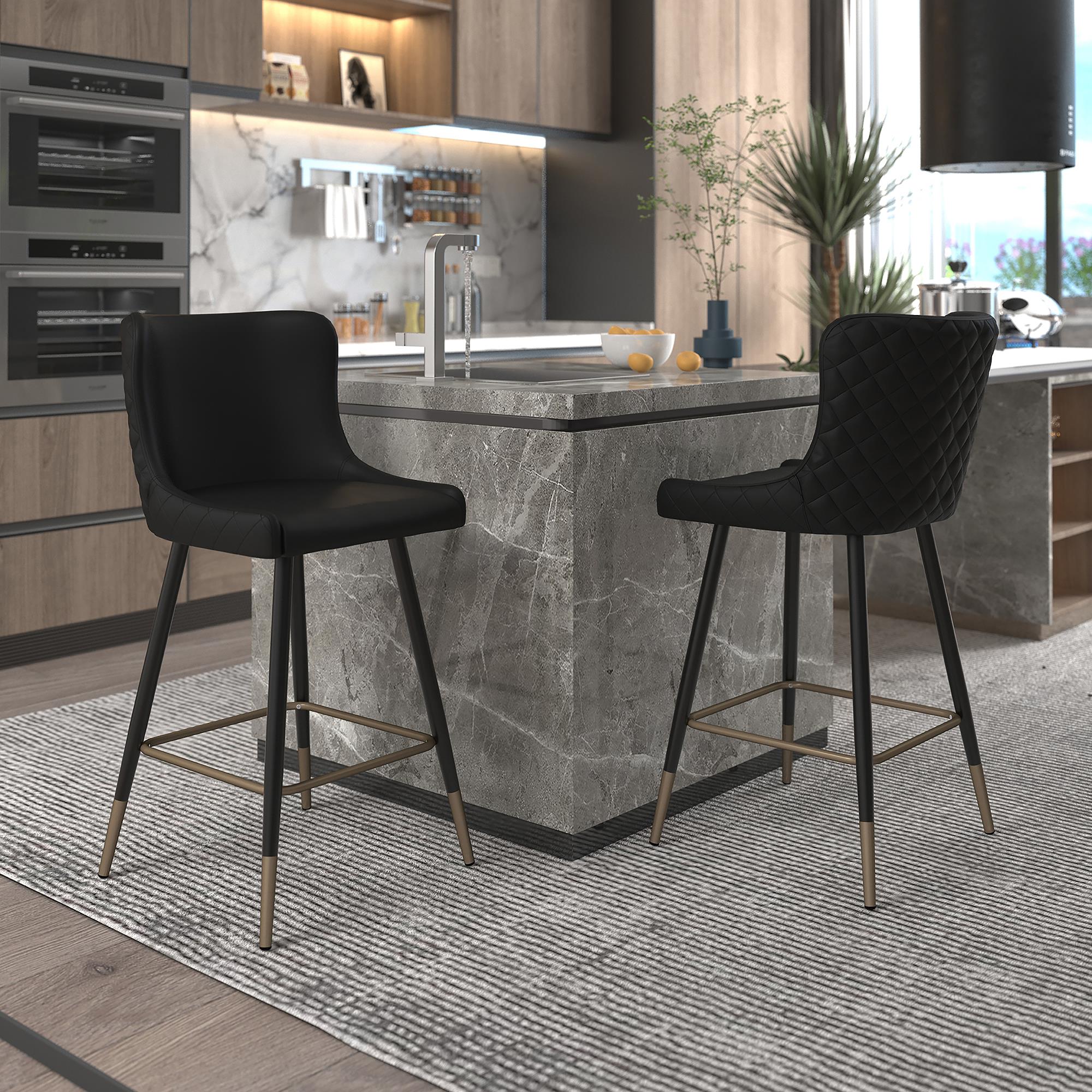  !nspire Xander 203-620BK 26" Counter Stool - Black IMAGE 2