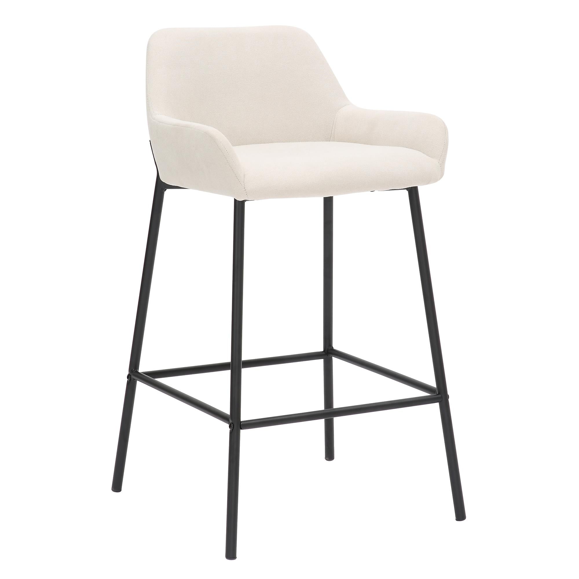  !nspire Baily 203-541BEG 26" Counter Stool - Beige and Black IMAGE 1