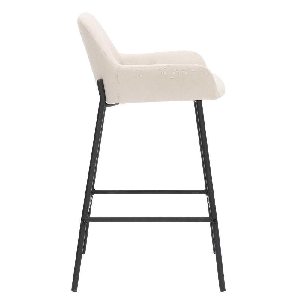  !nspire Baily 203-541BEG 26" Counter Stool - Beige and Black IMAGE 4