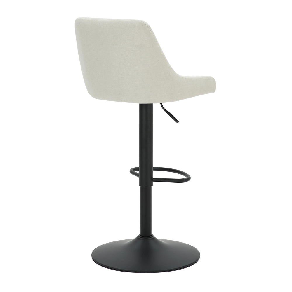  Worldwide Home Furnishings Kron 203-574BG Adjustable Height Air-Lift Swivel Stool - Beige Fabric IMAGE 3