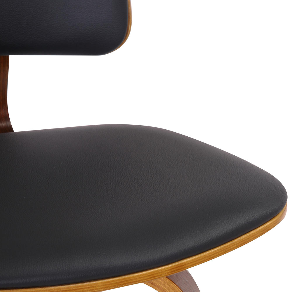  !nspire Zuni 203-581PUBK 26" Counter Stool with Swivel - Black Faux Leather and Walnut IMAGE 7