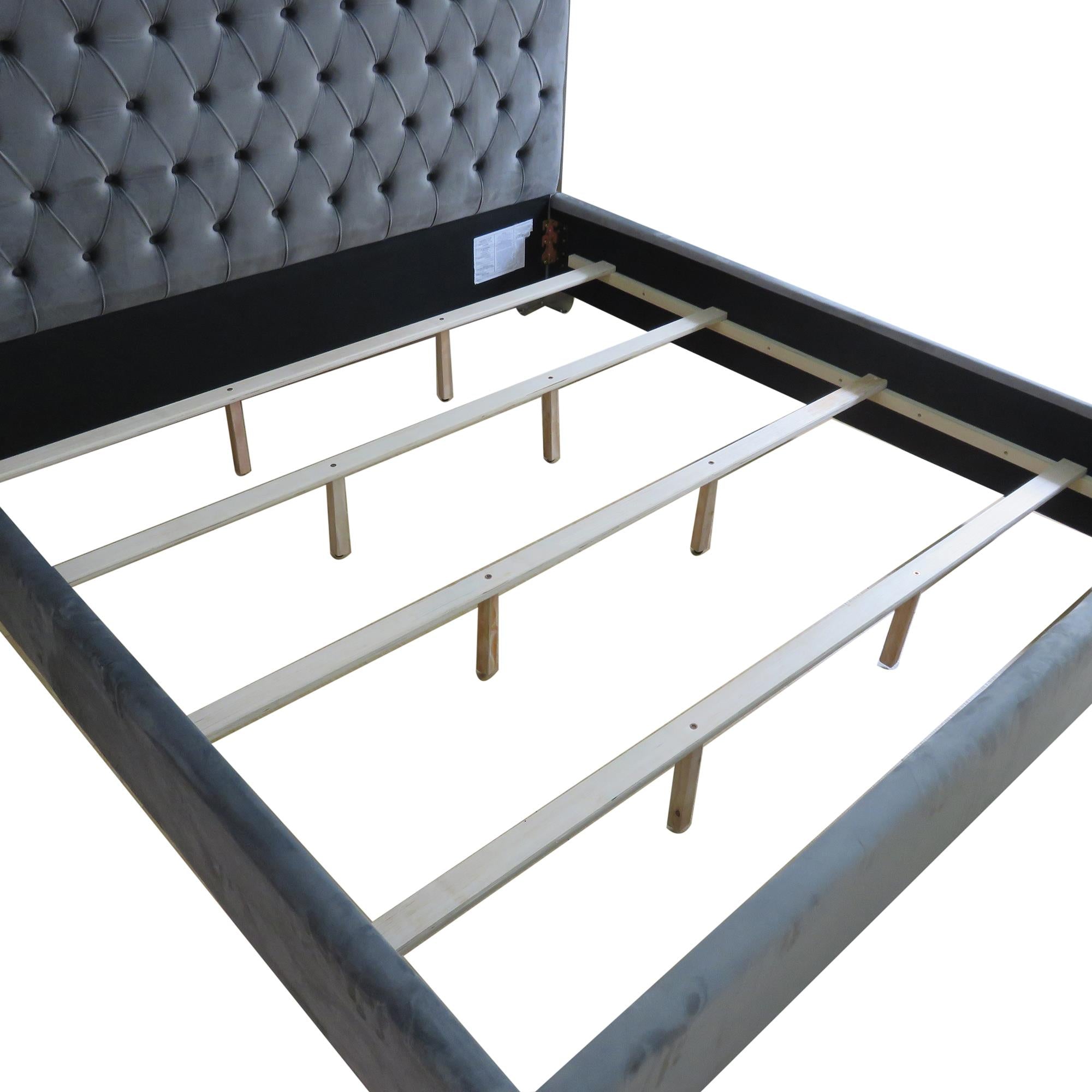  !nspire Lucille 101-596K-GY_CH 78" King Bed - Grey and Silver IMAGE 5