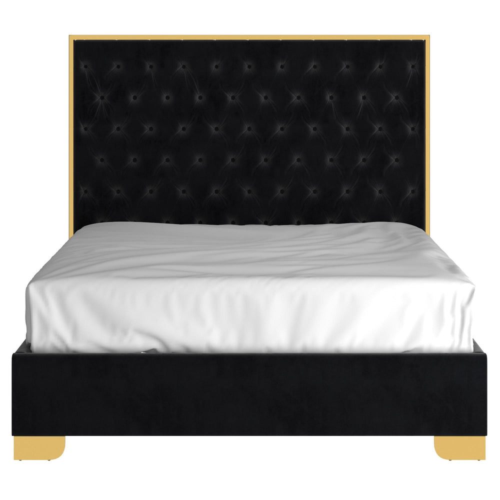  !nspire Lucille 101-596Q-BK_GL 60" Queen Bed - Black and Gold IMAGE 4