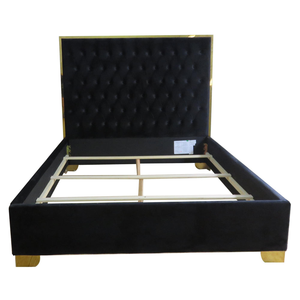  !nspire Lucille 101-596Q-BK_GL 60" Queen Bed - Black and Gold IMAGE 5