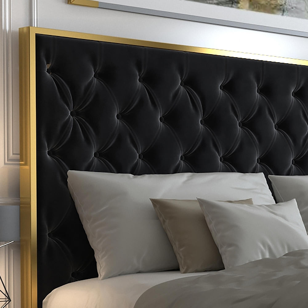  !nspire Lucille 101-596Q-BK_GL 60" Queen Bed - Black and Gold IMAGE 7