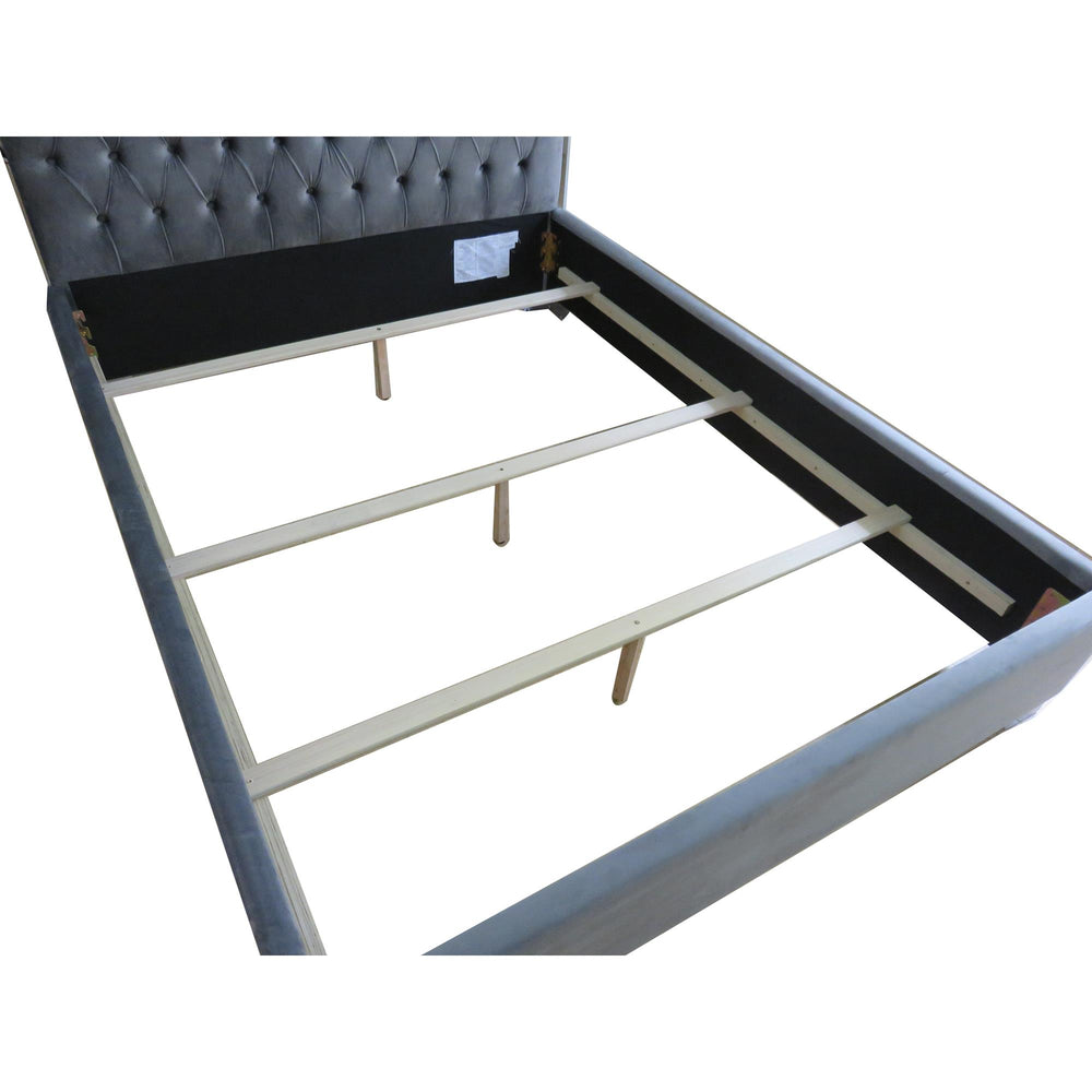  !nspire Lucille 101-596Q-GY_CH 60" Queen Bed - Grey and Silver IMAGE 5