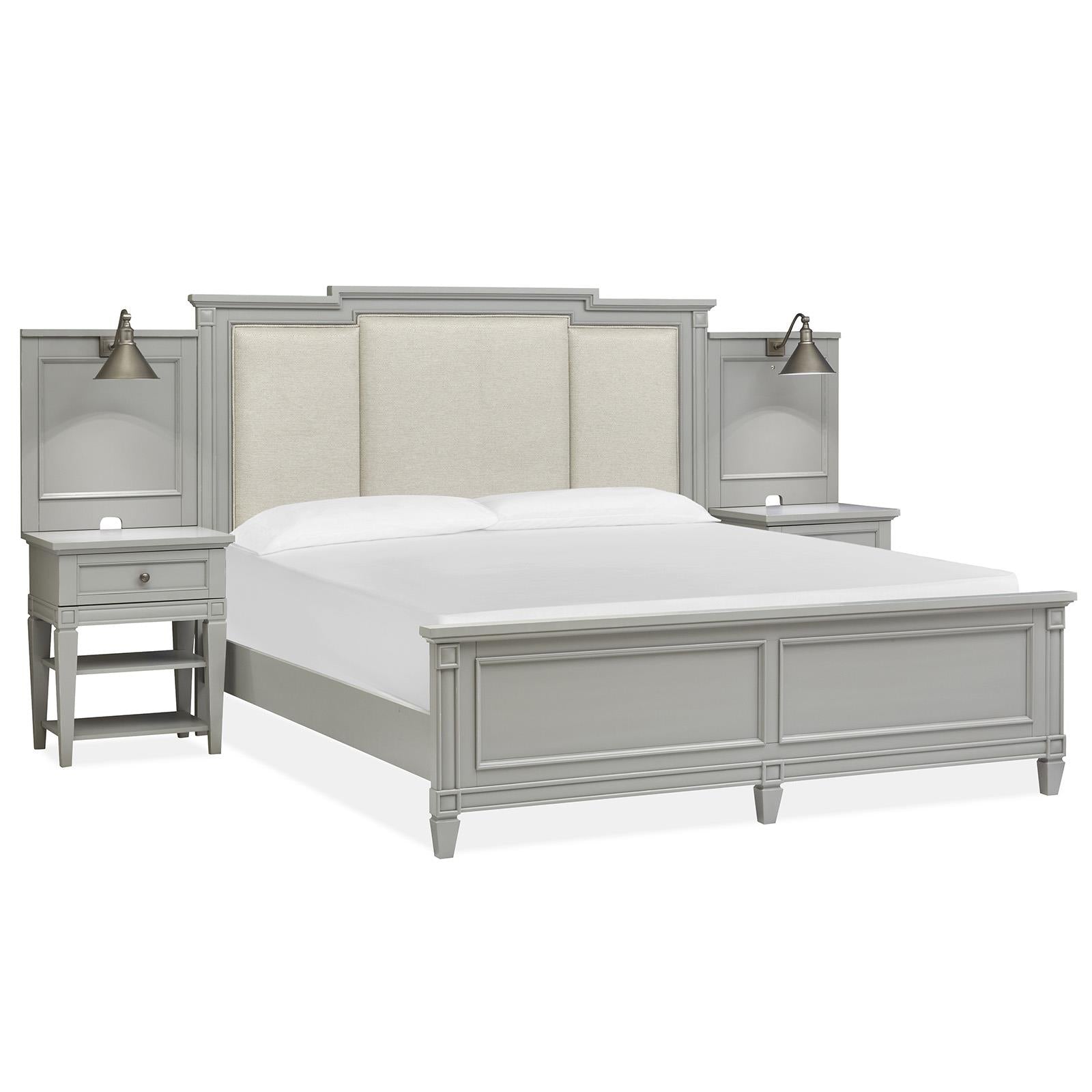  Magnussen Glenbrook B5668-55B Queen Wall Bed with Upholstered HB IMAGE 1