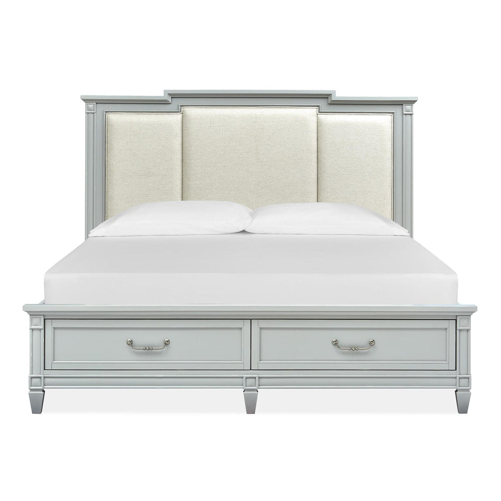  Magnussen Glenbrook B5668-55A Queen Panel Storage Bed with Upholstered Headboard IMAGE 3