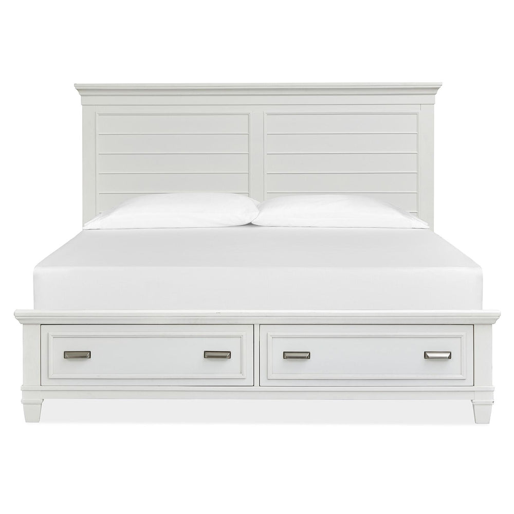  Magnussen Charleston B5611-65WH King Panel Storage Bed - White IMAGE 3