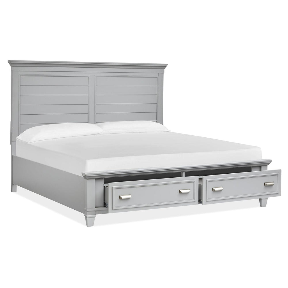  Magnussen Charleston B5611-65GY King Panel Storage Bed - Grey IMAGE 2