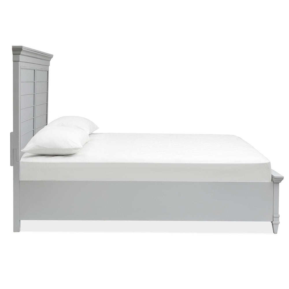  Magnussen Charleston B5611-55GY Queen Panel Storage Bed - Grey IMAGE 4