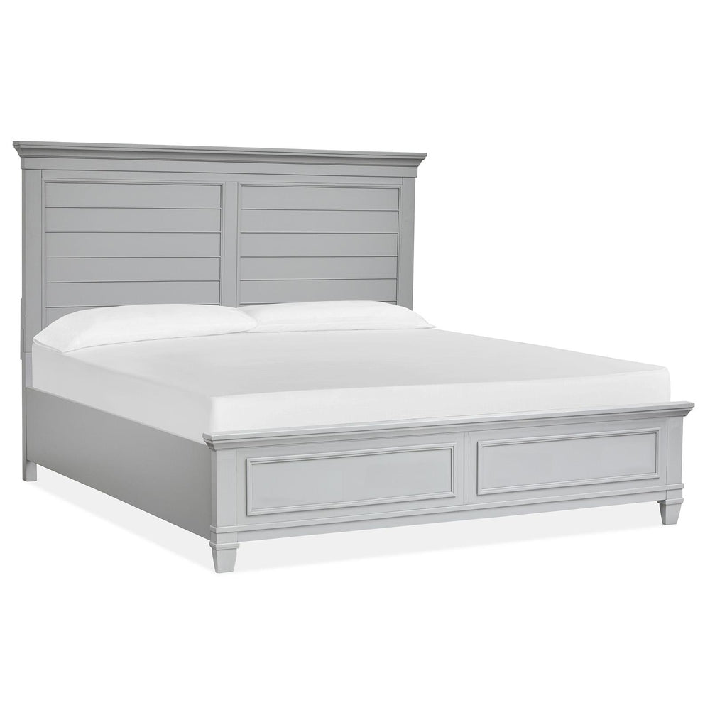  Magnussen Charleston B5611-54GY Queen Panel Bed - Grey IMAGE 1