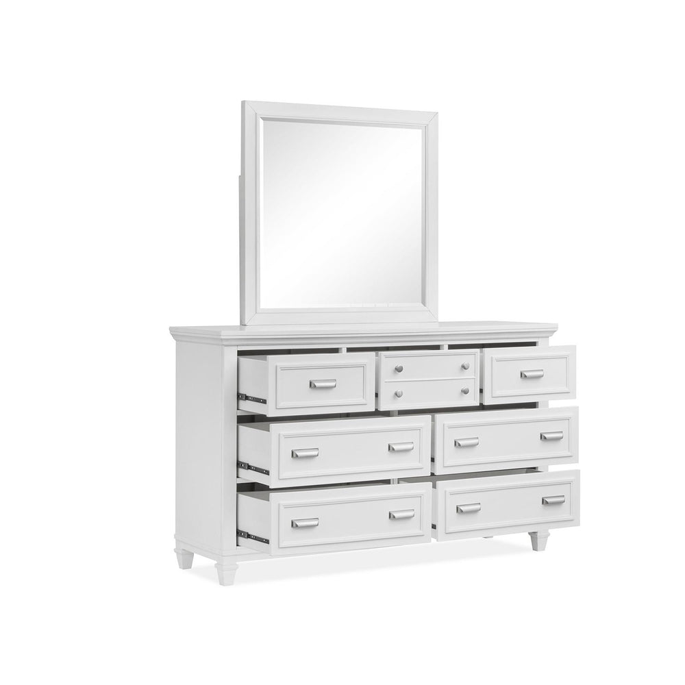  Magnussen Charleston B5611-40WH Landscape Mirror - White IMAGE 2