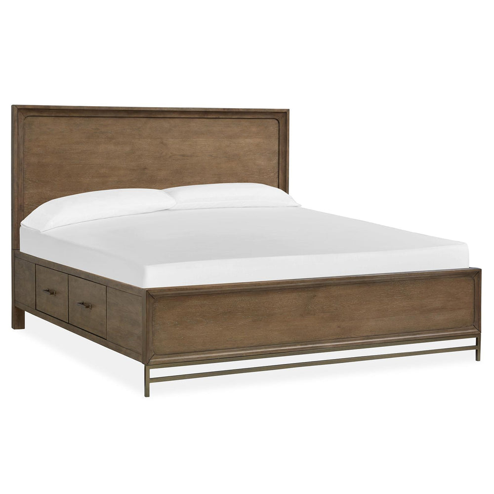  Magnussen Lindon B5570-54A Queen Panel Bed with Storage Rails IMAGE 1