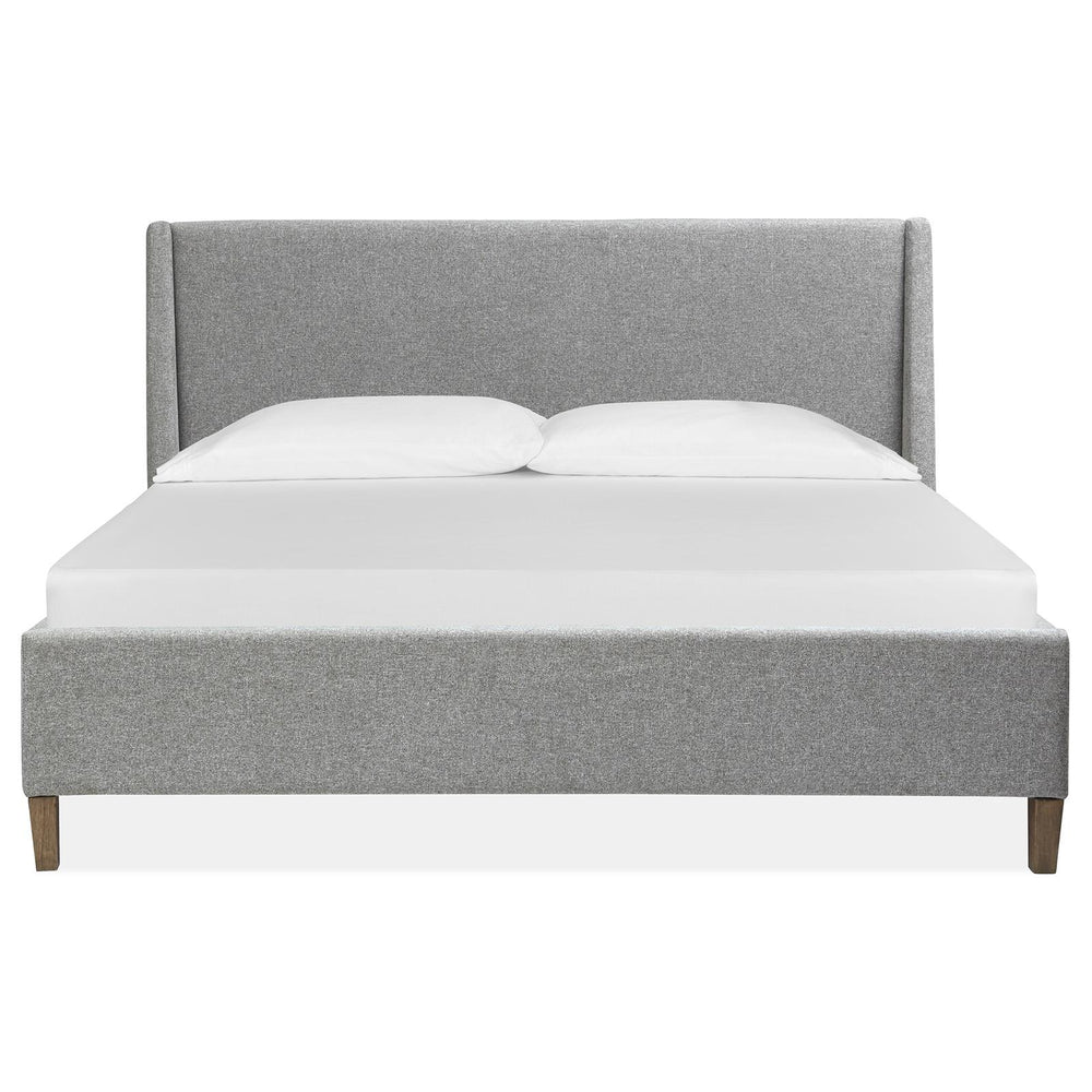  Magnussen Lindon B5570-50G Queen Grey Upholstered Island Bed IMAGE 2
