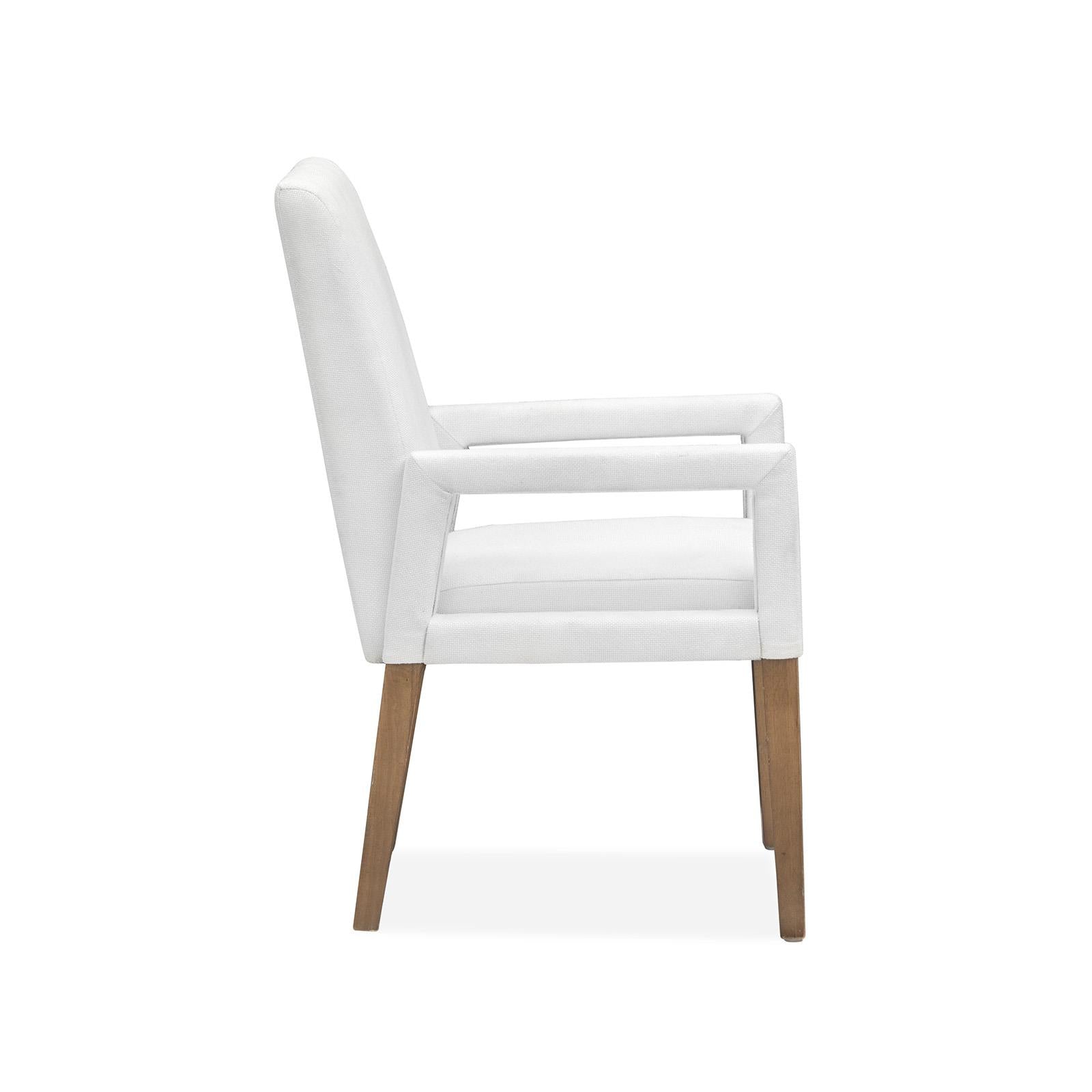  Magnussen Lindon D5570-73W Dining Arm Chair with White Upholstered Seat & Back IMAGE 3